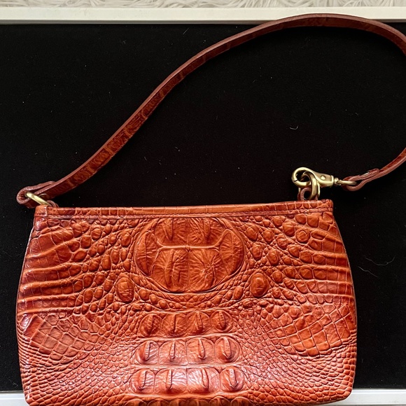Brahmin Melbourne Tulle Mini Bag.  Orange - Picture 4 of 16
